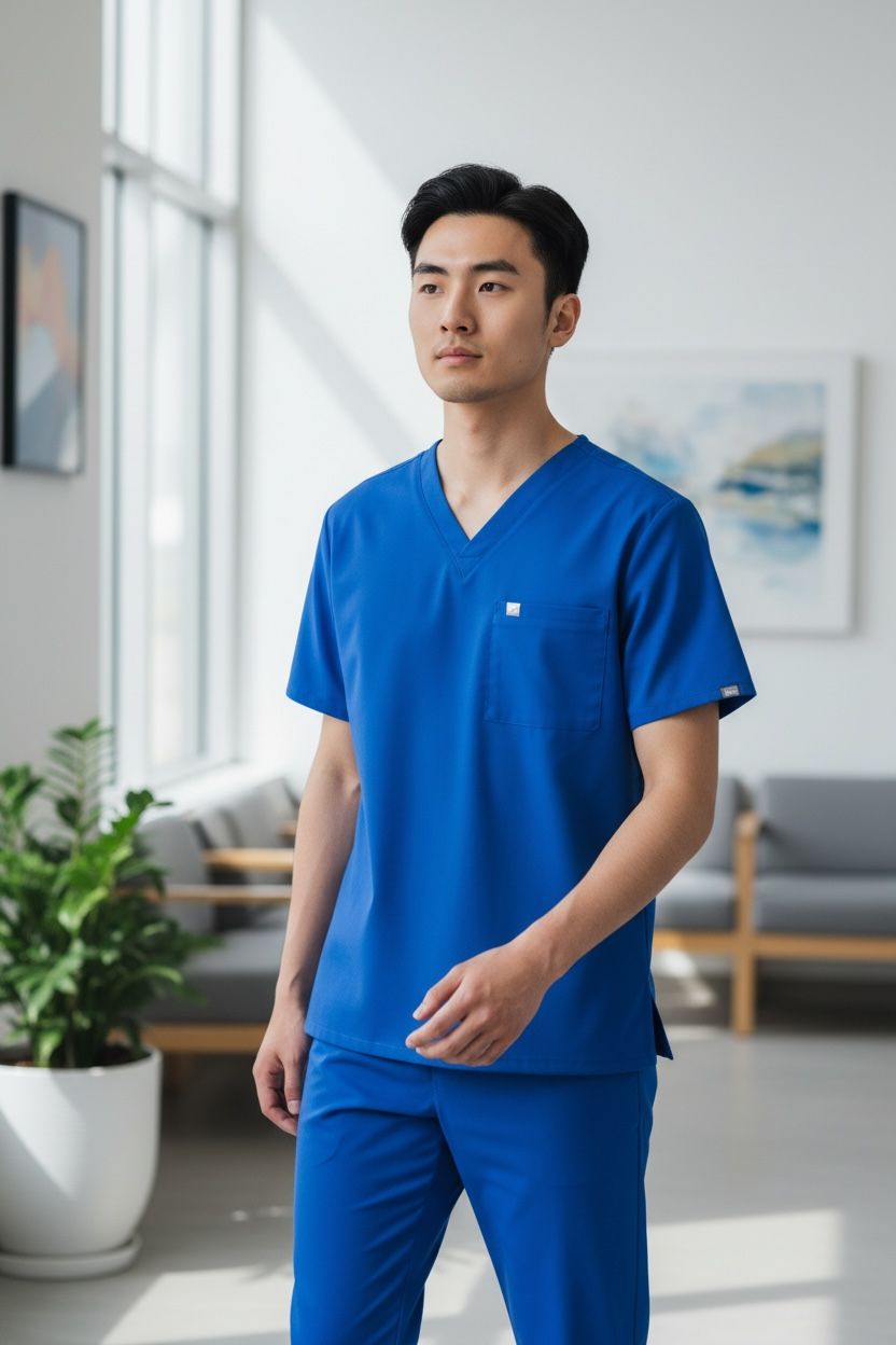 Matrix Men's Royal Blue V Neck Top